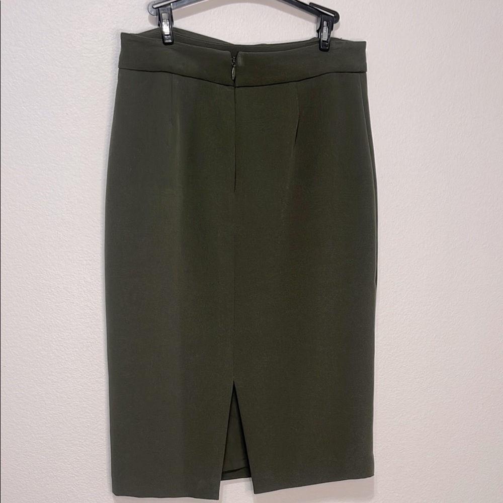 Eva Mendes for New York & Company Gray Midi Pencil Skirt Size 4 Waist 16” NWT - Picture 3 of 7